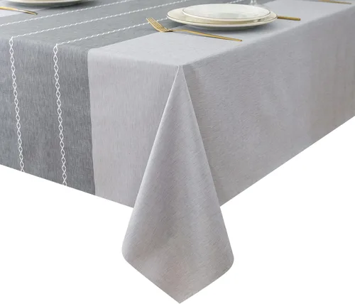 Miniatura 22 de NLMUVW - Mantel de plástico transparente 100% resistente al agua, a prueba de aceite y derrames, mantel de PVC, fácil de limpiar, para cocina