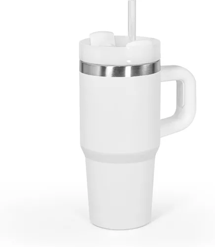 Miniatura 12 de Vaso de 14 onzas con asa de acero inoxidable de doble capa aislante, botella de agua de acero inoxidable reutilizable para niños, regalos para niños