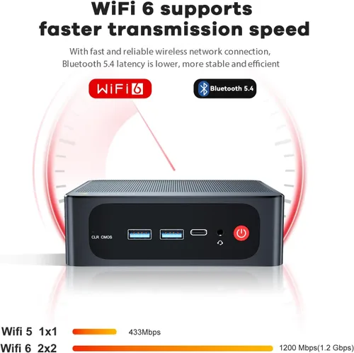 Miniatura 9 de Beelink SER5 - Mini PC W11 Pro, AMD Ryzen 5 5500U (6C/12T hasta 4.0 GHz), 16 GB DDR4, 500 GB SSD NVMe, gráficos 7 núcleos 1800 MHz, Wi-Fi 6, BT5.2