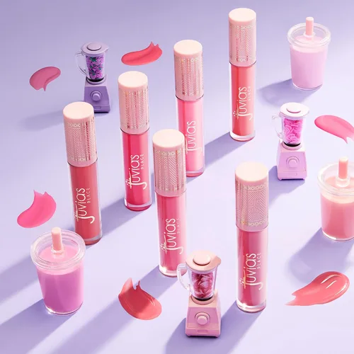 Miniatura 5 de Juvia's Place Smoothie Lip Gloss Pink Velvet - Brillo de labios crema hidratante con tonos rosa y malva - Brillos voluminosos no pegajosos - Brillo
