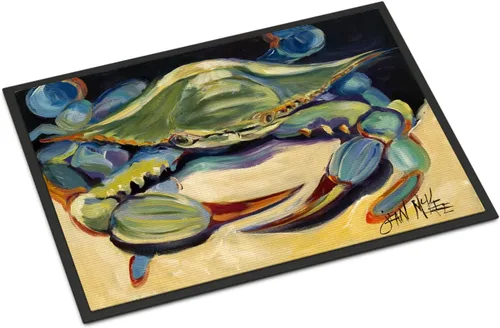 Miniatura 214 de Caroline's Treasures JMK1017JMAT - Tapete de caza de rana garza azul, 24 x 36 pulgadas, tapete para puerta delantera, interior y exterior