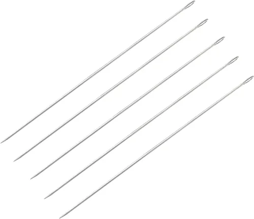Miniatura 17 de 10 agujas Lei para fabricación de Leis, aguja de costura de ojos grandes de 4.7 pulgadas para manualidades, aguja larga de Lei para hacer flores