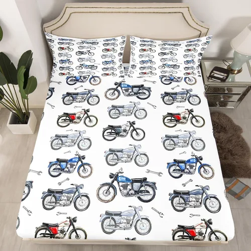 Miniatura 19 de Erosebridal Sábana bajera ajustable de moda de los años 90, tamaño individual para niños, adolescentes y adultos, sábanas de cama con cinta de radio