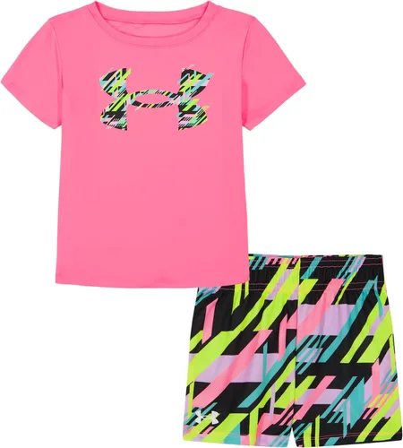 Miniatura 52 de Under Armour baby-girls Short Sleeve Shirt and Shorts Set, Durable Stretch and Lightweight