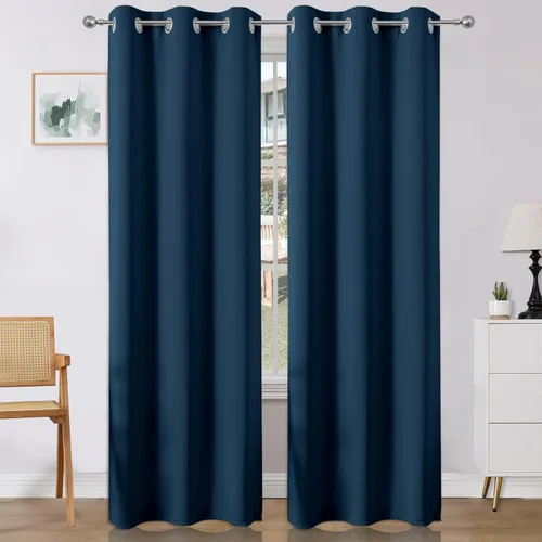 Miniatura 50 de Joydeco Cortinas opacas para dormitorio de 72 pulgadas de largo, 2 paneles de cortinas con aislamiento térmico para oscurecer la habitación
