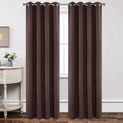 Miniatura 118 de Joydeco - Juego de 2 paneles de cortinas opacas de 63 pulgadas, 2 cortinas largas con aislamiento térmico burg, cortinas de oscurecimiento