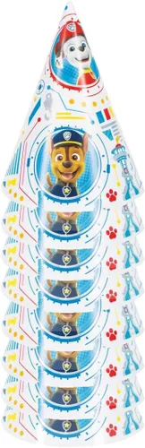 Miniatura 2 de Unique Paw Patrol Birthday Party Supplies Bundle Pack includes Party Cone Hats and 1 Dinosaur Sticker Sheet - 16 Hats
