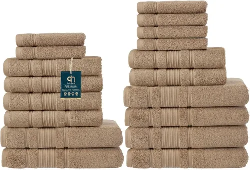 Miniatura 25 de Juego de 4 toallas de baño, 100% algodón turco prémium, toallas turcas de alta calidad para baño, de secado rápido, suaves y absorbentes, incluye 4