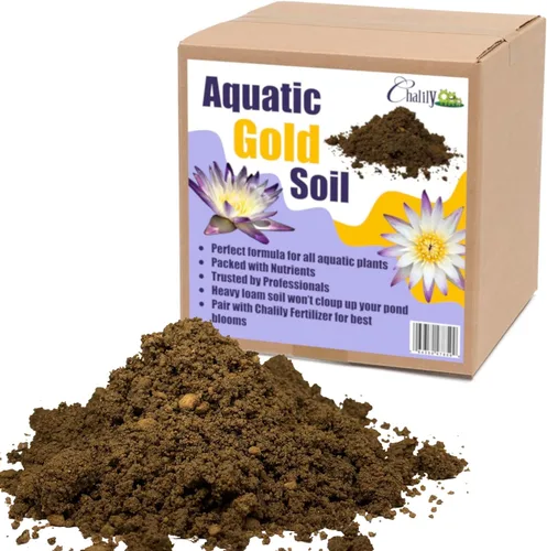 Chalily Suelo acuático dorado perfecto para nenúfares, loto y todas las plantas acuáticas llenas de nutrientes. El suelo acuático es ideal para