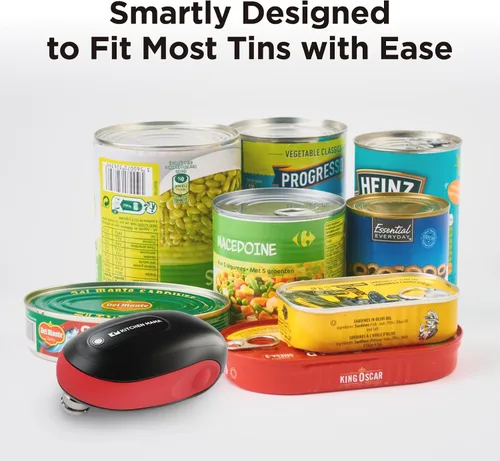 Miniatura 6 de Kitchen Mama Abrelatas eléctrico para llevar: un toque, parada automática, borde liso, elevación de tapa, seguridad, automático, magnético