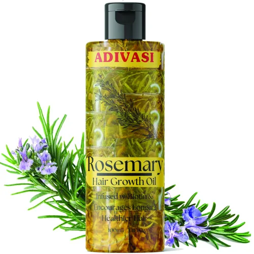 BlueQueen Adivasi - Aceite natural puro para el cabello, hecho por Pure Adivasi, aceite indio para el cabello para hombres y mujeres, aceite bio
