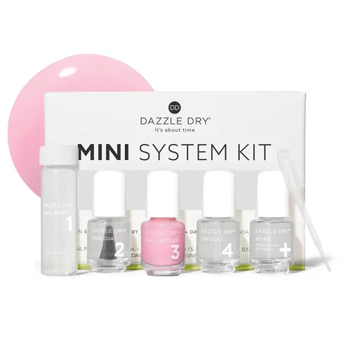 Miniatura 12 de Dazzle Dry Mini Kit Sistema de 4 Pasos - Carnival Coral, un coral brillante y contundente de cobertura completa. Crema de cobertura completa.