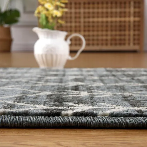 Miniatura 5 de WESTLOOM Alfombra de pasillo de 2 x 6 pies, diseño de enrejado marroquí, alfombra larga con acento oriental, alfombra larga para interiores