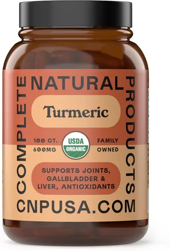 Cápsulas de cúrcuma orgánica de 600 mg – Suplemento de raíz de curcumina pura, píldoras de polvo de raíz cruda, suplementos orgánicos para apoyo de