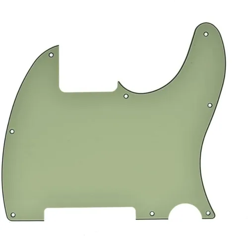 Miniatura 14 de KAISH Golpeador de 8 agujeros, liso, para guitarra Telecaster Esquire, perla de abulón