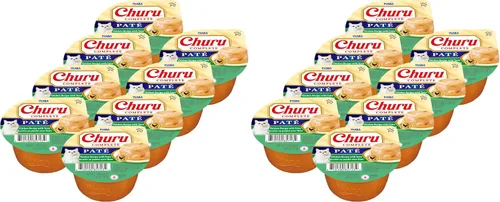 Miniatura 4 de INABA Churu - Paté completo para gatos, sin granos, alto contenido de proteínas y humedad, alimento húmedo para gatos con aceite de pescado, taza