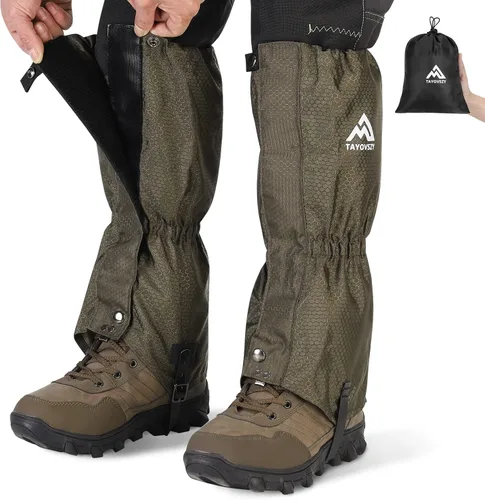 Polainas para senderismo – Polainas impermeables y transpirables para mujeres y hombres, polainas ligeras ajustables para zapatos para caza,