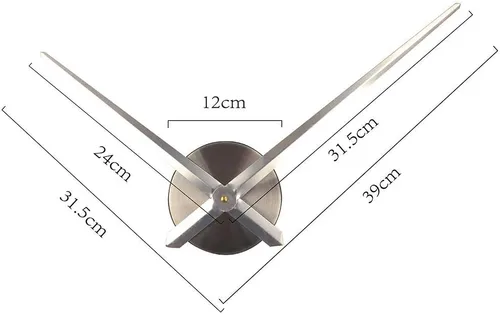 Miniatura 4 de Timelike - Reloj de pared, 3D, bricolaje, 1M, moderno, sin marco, grande, kit para reloj de pared 3D, bricolaje, para sala de estar, recámara. Plata