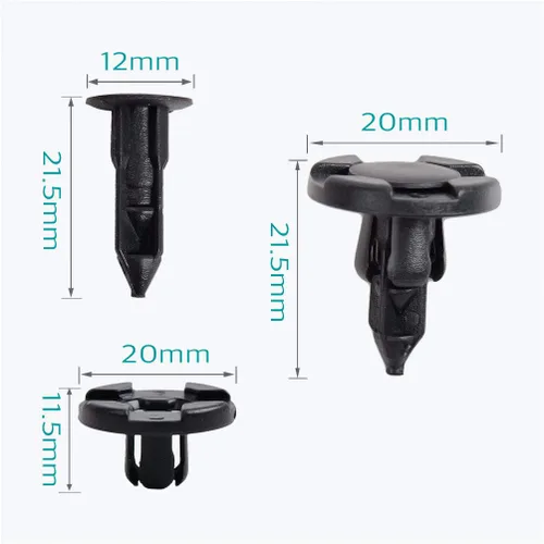 Miniatura 3 de Lantee 10 clips de retención de guardabarros tipo empuje de 0.315 in 01553-09321 aptos para Nissan y aptos para Infiniti