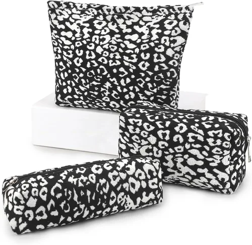 Miniatura 16 de EIMMBD Juego de 6 bolsas de maquillaje de gran capacidad, bolsa de cosméticos de viaje, bolsa de aseo organizadora, bonita bolsa de maquillaje