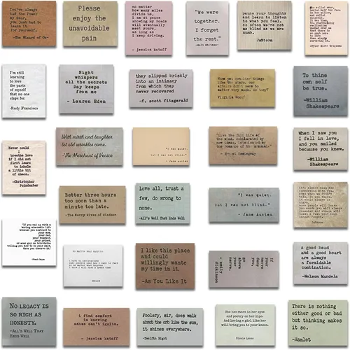 Miniatura 3 de 60 PCS Suministros para Álbum de Recortes Pegatinas para Journaling, Pegatinas de Citas Inspiracionales Pegatinas Motivacionales para Adultos