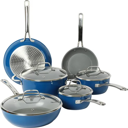Miniatura 7 de Sur La Table Kitchen Essentials Juego de Utensilios de Cocina de 10 Piezas de Aluminio Forjado con Interior Antiadherente de Cerámica de Titanio