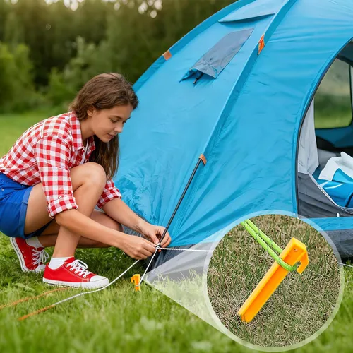 Miniatura 4 de Juego de 10 estacas de plástico para tiendas de campaña, estacas de arena de playa resistentes a prueba de viento para tiendas de campaña seguras
