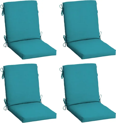 Miniatura 24 de ARDEN - Cojín para silla de comedor exterior de 20 x 20 pulgadas, resistente al agua y a la decoloración, textura verde azul pavo real