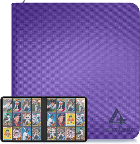 Miniatura 13 de Carpeta de tarjetas TCG prémium para 480 bolsillos laterales de carga Carpeta de tarjetas comerciales deportivas de 12 bolsillos con cremallera