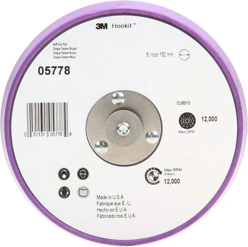 Miniatura 9 de 3M Painter's - Almohadilla de disco con Hookit 05778, 6 pulgadas, espuma de densidad suave