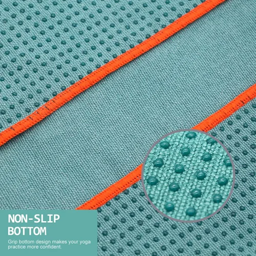 Miniatura 4 de Eunzel Paquete de 2 toallas de yoga caliente con punto de agarre, toalla de tapete de yoga antideslizante absorbente de sudor para yoga caliente