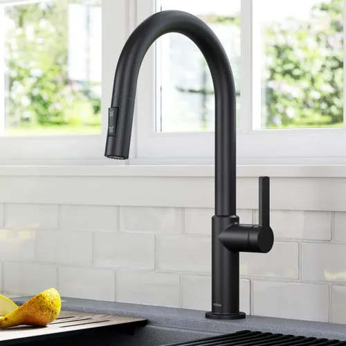 Miniatura 2 de Kraus KPF-2820MB OLETTO SOLA MANEJO DE COCINA DE COCINA DOWN DOWING, 17 PULGADA, NEGRO MATE