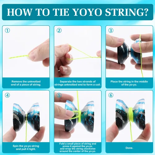 Miniatura 8 de YOYOSTUDIO T16 Yoyo Profesional Sensible para Niños 8-12, Yo yo de Doble Propósito para Niños y Adultos, Yoyo de Trucos Metálico con Kit