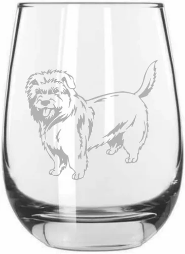 Miniatura 429 de Sakhalin Husky Dog - Copa de vino grabada personalizada de 15.25 onzas sin tallo