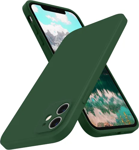 Miniatura 12 de SURPHY Diseño para iPhone 11 con protección de cámara, diseño delgado de borde recto, funda de silicona líquida para iPhone 11 de 6.1 pulgadas, negro