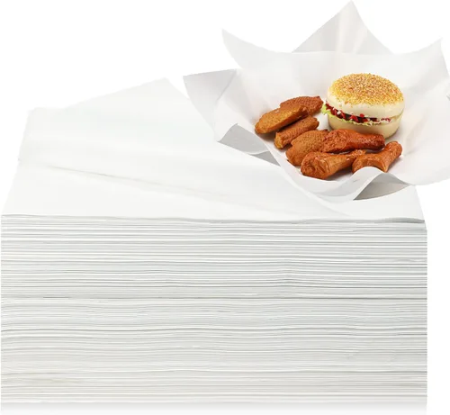 Miniatura 12 de Spakon 1000 hojas de papel encerado para alimentos de 12 x 12 pulgadas a cuadros encerados secos para envolver sándwich, revestimientos de cestas