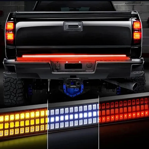 Miniatura 9 de Barra de luz para portón trasero de 48"/49", tira de luz LED de tres filas para portón trasero con luces de freno rojas de circulación, luces