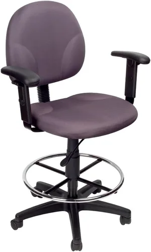 Miniatura 9 de Boss Office Products Stand Up Caressoft Taburete de dibujo sin brazos en negro