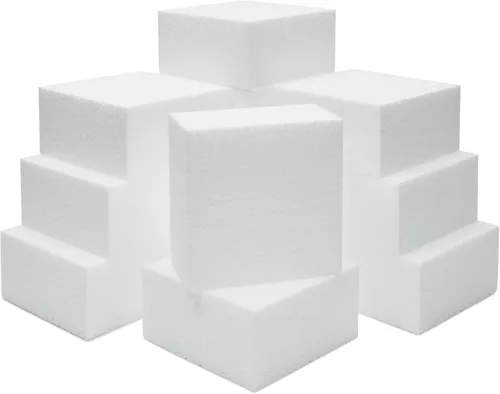 Juvale Bloques de espuma, paquete de 12, 4 x 4 x 2 pulgadas, espuma floral para arreglos florales, manualidades y suministros de arreglos florales
