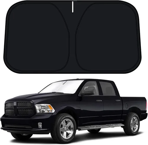 Miniatura 46 de D-Lumina Parasol para parabrisas Dodge RAM 1500 2019-2024 2025, parasol para ventana delantera, protector de visera para RAM 1500 CrewCab, camioneta