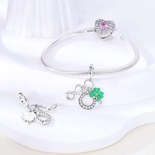 Miniatura 222 de Hapour Dijes de plata de ley 925 para pulseras, collar, joyería europea, colgante de cuentas para mujeres y madres