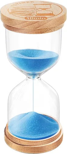 Miniatura 11 de Temporizador de Arena de 1 Minuto, Reloj de Arena de Madera, Reloj de Arena Azul Pequeño, Reloj de Arena de 1 Minuto para Aula, Juego, Decorativo