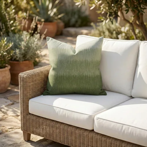 Miniatura 28 de Fab Habitat Almohadas para interiores y exteriores hechas de hilo de poliéster reciclado, resistente a las manchas, lavable a máquina, inserto Ondas