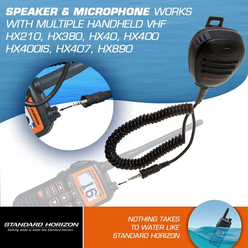 Miniatura 5 de Altavoz/micrófono estándar STD-CMP460 para la mayoría de las radios VHF de mano estándar