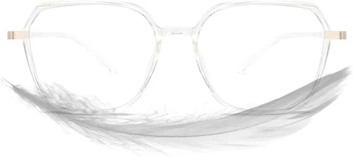 ROCKNIGHT Hexagon Blue Light Blocking Glasses for Men Women Gaming Computer Tablet Phone Digital Screen Transparente Frame