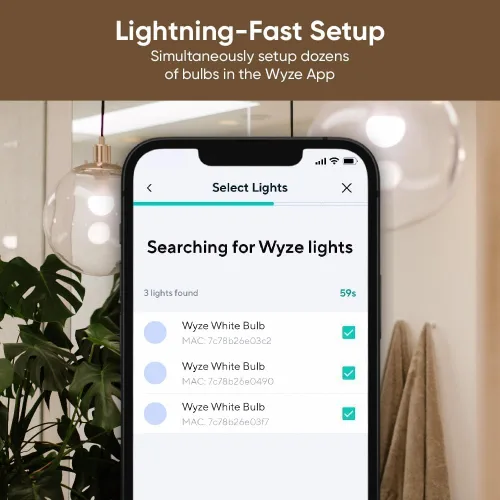 Miniatura 4 de Bombilla inteligente Wi-Fi Wyze Lifestyle Blanca, 800LM A19 Luz inteligente de blanco ajustable, compatible con Alexa y Google Assistant, 2.4GHz,