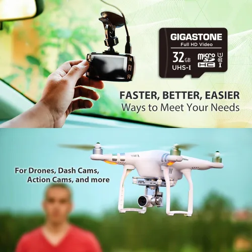 Miniatura 5 de GIGASTONE Tarjeta Micro SD de 32 GB, paquete de 10 unidades, video Full HD, cámara de seguridad de vigilancia con cámara de acción, 90 MB/s Micro