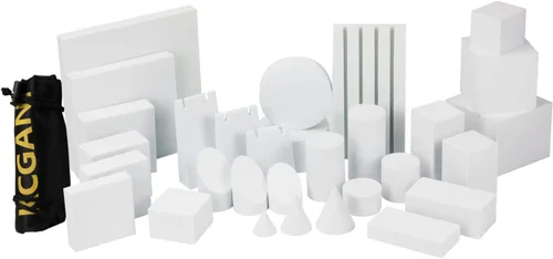 Accesorios de fondo para fotografía, juego de accesorios de cubo geométrico blanco, telón de fondo decorativo para fotos estéreo, solución de