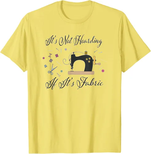 Miniatura 46 de It's Not Hoarding If Its - Camiseta de costura para acolchado, Blanco, S