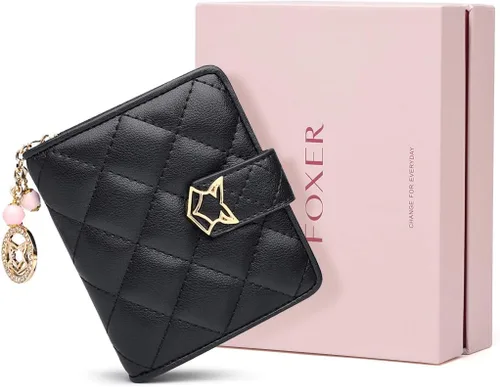 Miniatura 6 de FOXER - Cartera de piel para mujer (tamaño pequeño), diseño de cartera, negro 5), 43230-62763